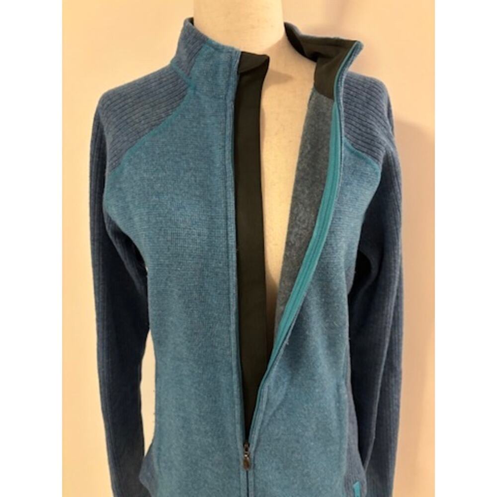 Mountain Hardwear Full Zip Fleece Jacket Women’s Medium Blue Outdoor Hiking - Picture 9 of 12